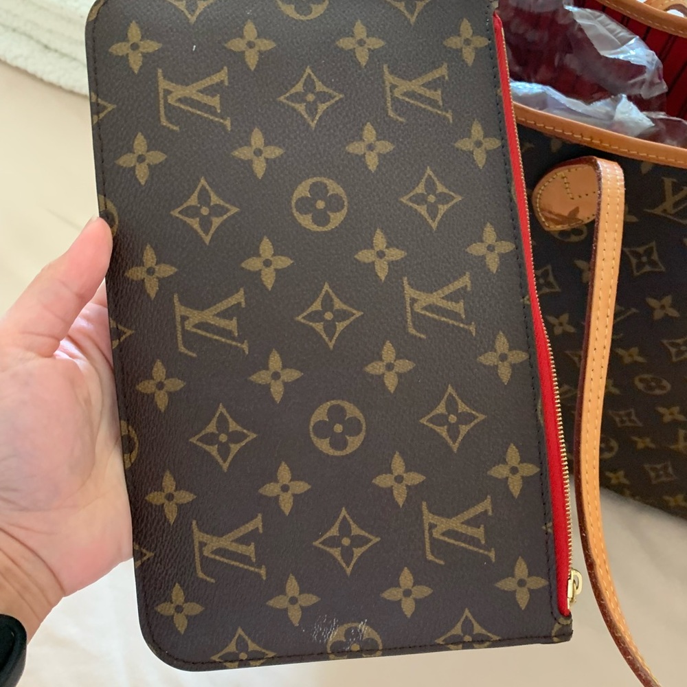 SOLD - Louis Vuitton pouchette from neverfull nm